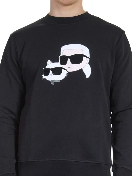 25FW 칼라거펠트 긴팔 티셔츠 KM705063552941990 Black - KARL LAGERFELD
