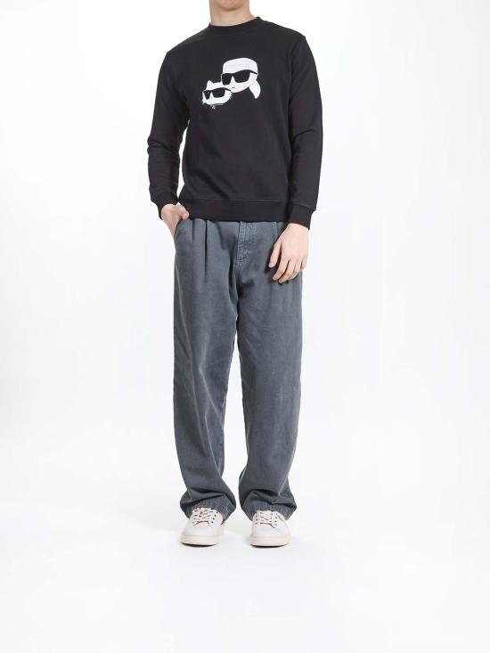 25FW 칼라거펠트 긴팔 티셔츠 KM705063552941990 Black - KARL LAGERFELD
