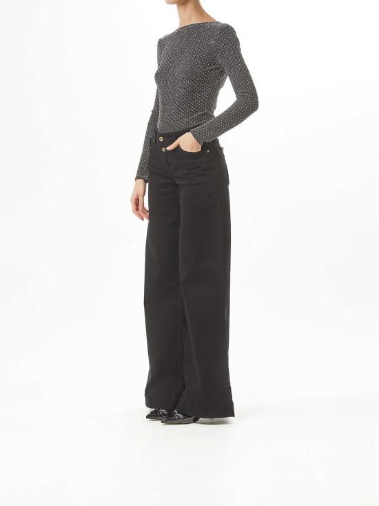 25SS 베르사체 스트레이트 팬츠 78HAB561CDW00909 Black - VERSACE