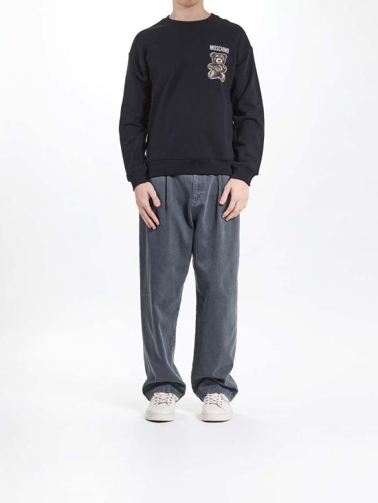  모스키노 긴팔 티셔츠 170202281027 Black - MOSCHINO