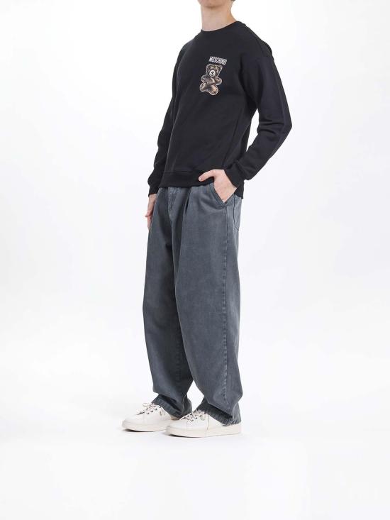  모스키노 긴팔 티셔츠 170202281027 Black - MOSCHINO