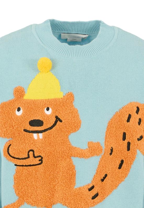 25FW [키즈] 스텔라 맥카트니 니트/스웻셔츠 TX9P60 Z1876 670 LIGHT BLUE - STELLA MCCARTNEY