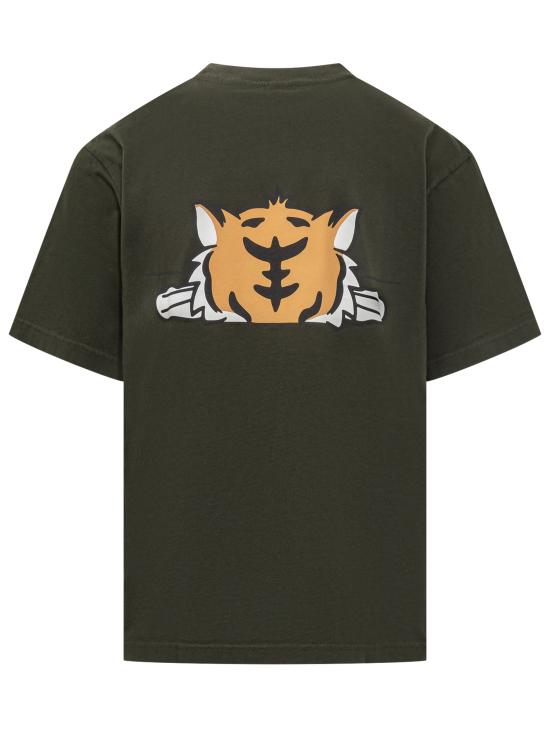 25FW 겐조 반팔 티셔츠 FF65TS4514SG 51 DARK KHAKI - KENZO