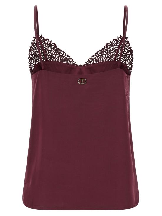 25FW 트윈셋 민소매 티셔츠 252TP248105609 Bordeaux - TWINSET