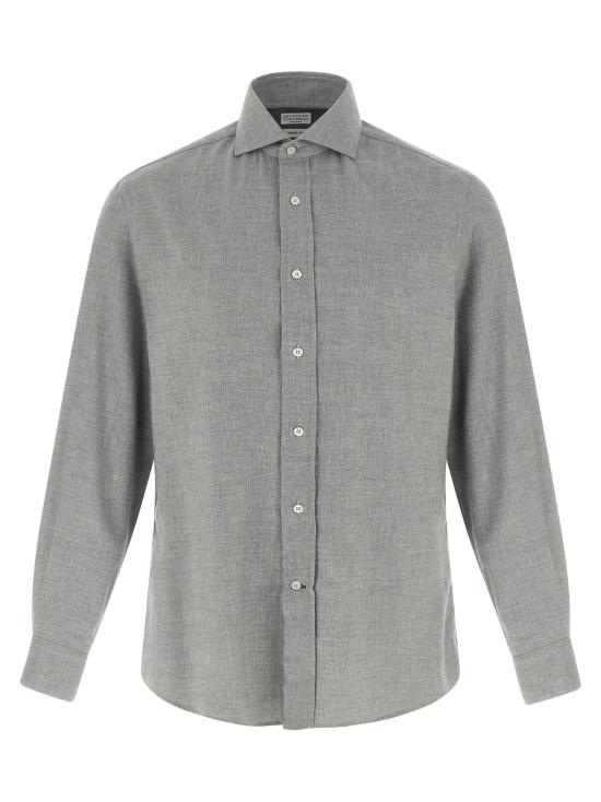 26FW 브루넬로 쿠치넬리 긴팔 셔츠 MY6370627C045 Gray