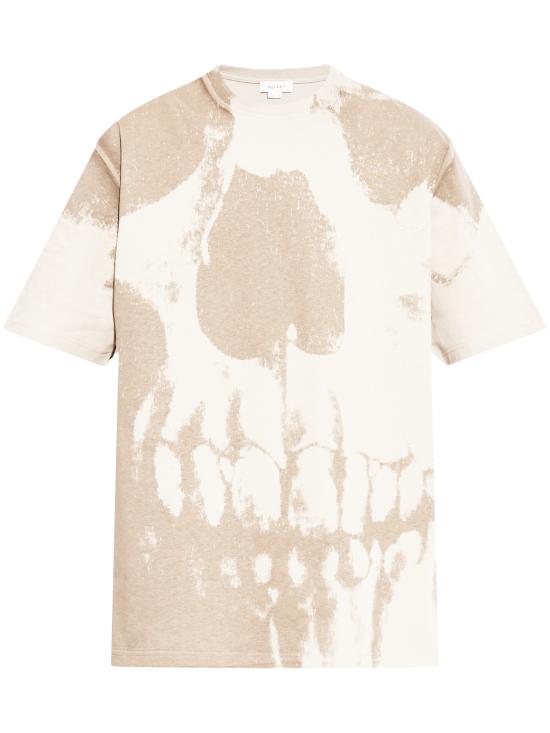 25FW 알렉산더 맥퀸 반팔 티셔츠 815067 QTAC50979 WHITE STONE