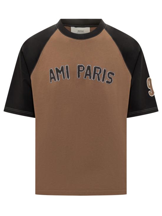 25FW 아미 반팔 티셔츠 H25HTS350726 2162H25 NOISETTE NOIR