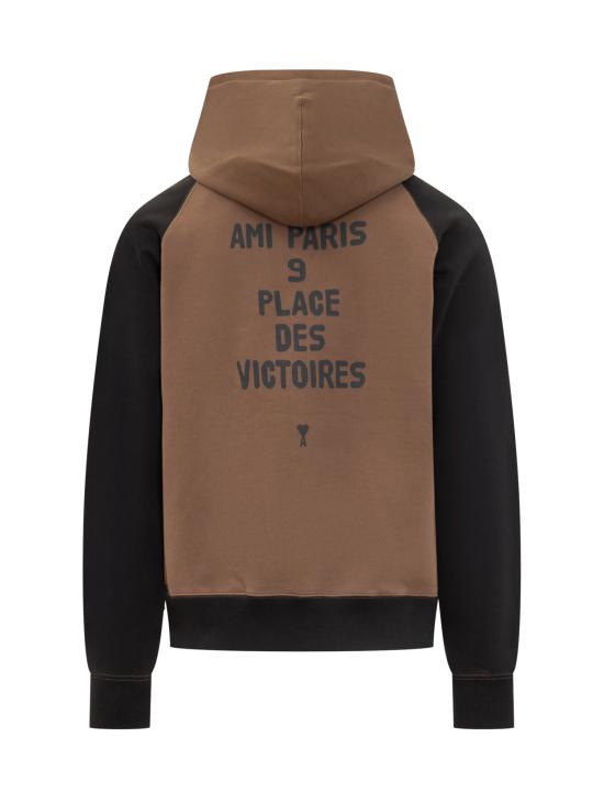 25FW 아미 긴팔 티셔츠 H25HSW768747 2162H25 NOISETTE NOIR - AMI