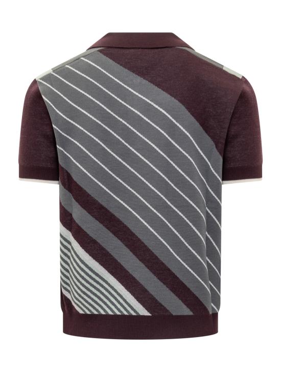 25FW 카사블랑카 반팔 티셔츠 MAW25KW110101 AUBERGINE - CASABLANCA