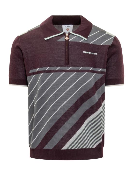 25FW 카사블랑카 반팔 티셔츠 MAW25KW110101 AUBERGINE