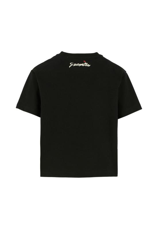 25FW [키즈] 시모네타 티셔츠 SX8A01 J0177 930 BLACK - SIMONETTA