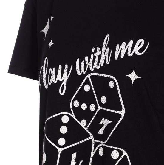 25FW 리우조 반팔 티셔츠 TF5281JS923 U9397 Black - LIU JO