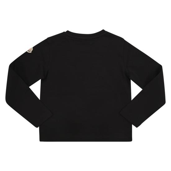 25FW [키즈] 몽클레어 ENFANT 앙팡 테리 로고 패치 스웨트셔츠 K29548D00005 BLACK - MONCLER