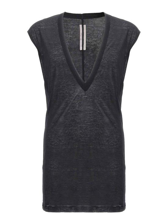  릭 오웬스 민소매 티셔츠 RU02E1157UC09 Black