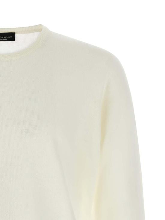 25FW 로베르토 콜리나 스웨터 253M01001M0102 Beige - ROBERTO COLLINA