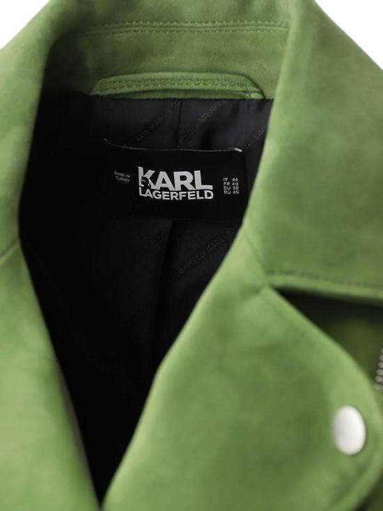  칼라거펠트 바이커 자켓 236W1906476 Green - KARL LAGERFELD