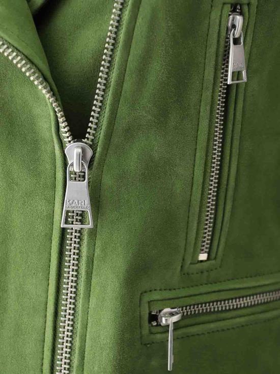  칼라거펠트 바이커 자켓 236W1906476 Green - KARL LAGERFELD
