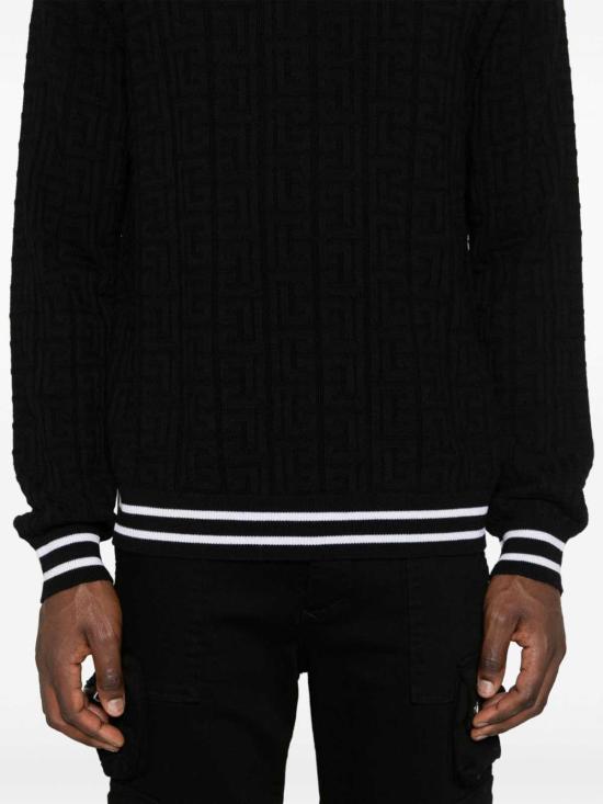 25FW 발망 스웨터 DH1KD106KH02EAB Black - BALMAIN
