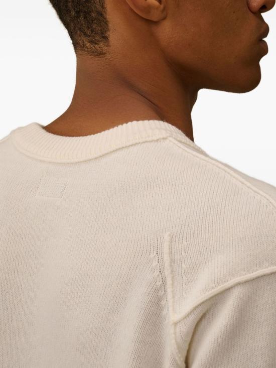 25FW 씨피 컴퍼니 램스울 GRS 크루넥 렌즈 스웨터 RFCMKN707A 110149A 103 White - C.P. COMPANY