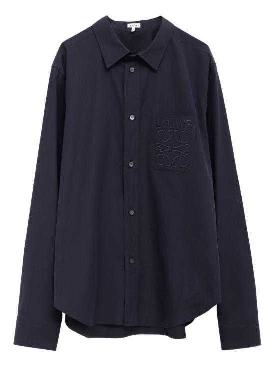 25FW 로에베 긴팔 셔츠 H526Y05WDX9602 DARK NAVY DOM