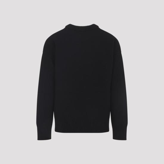 26SS 아미 빅 하트 울 크루넥 스웨터 UKS838 018 009 Black - AMI