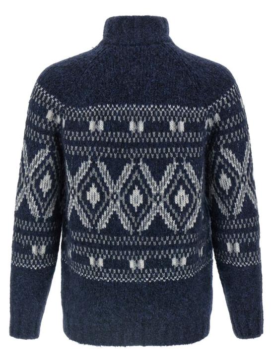 25FW 브루넬로 쿠치넬리 집업 니트 M2B301706CGY89 BLUE - BRUNELLO CUCINELLI