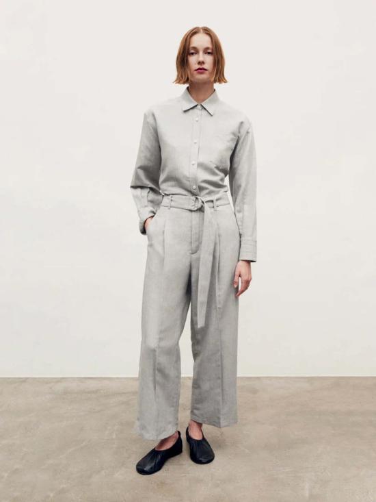  마리아 맥마누스 크롭 팬츠 벨트 와이드 레그 - MARIA MCMANUS