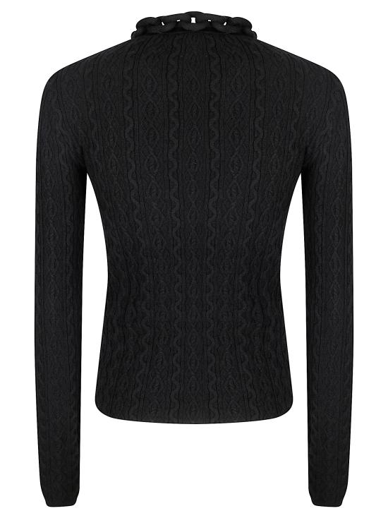 25FW 파코라반 긴팔 티셔츠 25AMPU049ML0320 P001 BLACK - PACO RABANNE