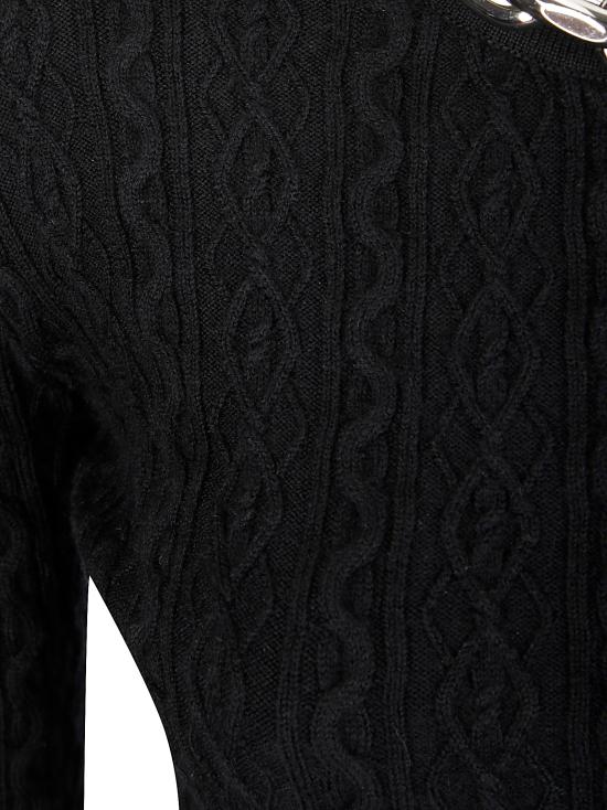 25FW 파코라반 긴팔 티셔츠 25AMPU049ML0320 P001 BLACK - PACO RABANNE