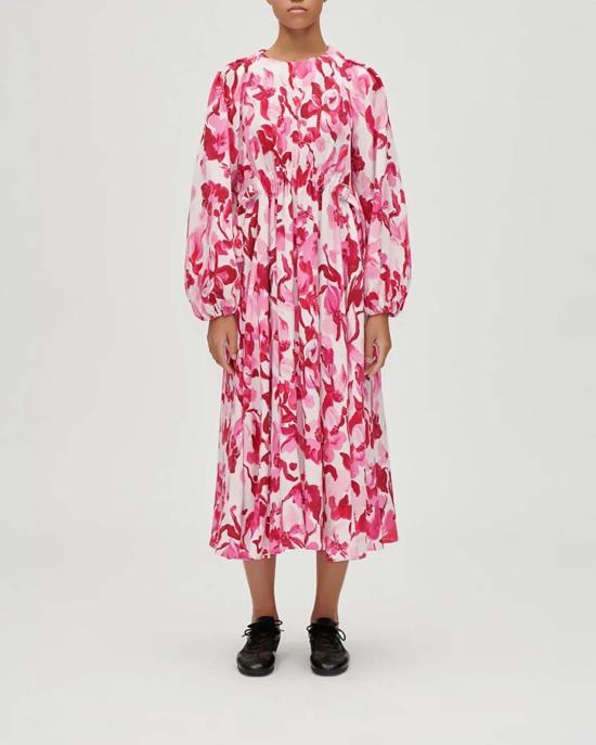  스티네 고야 롱 원피스 스틴 고야 더블 버클 래글런 미디 드레스 핑크 - STINE GOYA