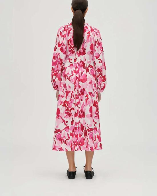  스티네 고야 롱 원피스 스틴 고야 더블 버클 래글런 미디 드레스 핑크 - STINE GOYA