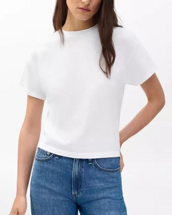  랙앤본 반팔 티셔츠 Rag & Bone Kelly Boxy Jersey Tee White - RAG & BONE