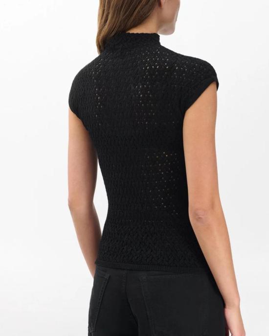  랙앤본 터틀넥 래그앤본 타나 메리노 캡슬리브 스웨터 블랙 - RAG & BONE