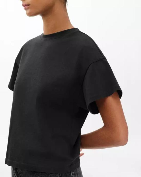  랙앤본 반팔 티셔츠 Rag & Bone Kelly Boxy Jersey Tee Black - RAG & BONE