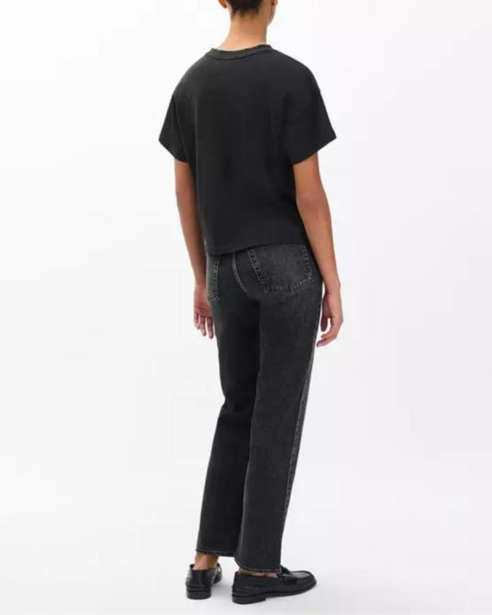  랙앤본 반팔 티셔츠 래그앤본 켈리 박시 저지 티셔츠 블랙 - RAG & BONE