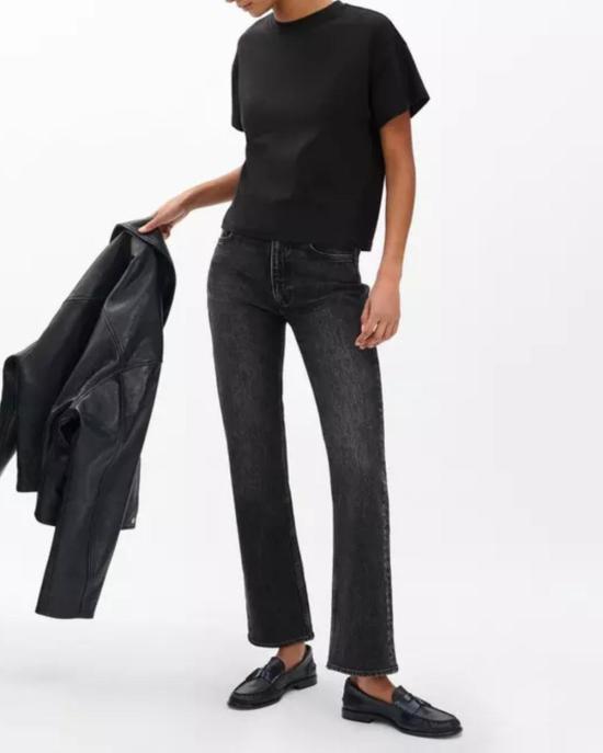  랙앤본 반팔 티셔츠 래그앤본 켈리 박시 저지 티셔츠 블랙 - RAG & BONE