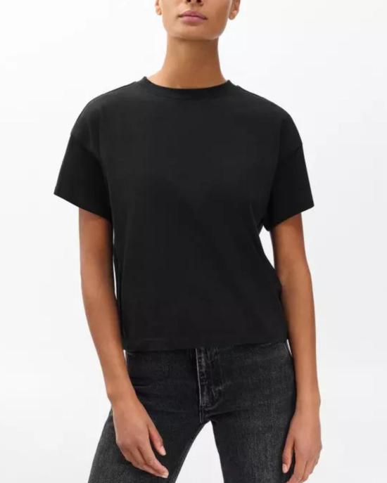  랙앤본 반팔 티셔츠 Rag & Bone Kelly Boxy Jersey Tee Black - RAG & BONE