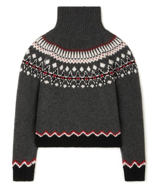 25FW 알라누이 터틀넥 LWHF001E25KNI001 0610 BLACK GREY MULTICOLOR - ALANUI