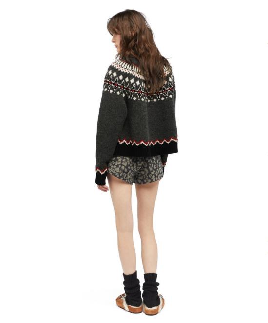 25FW 알라누이 터틀넥 LWHF001E25KNI001 0610 BLACK GREY MULTICOLOR - ALANUI