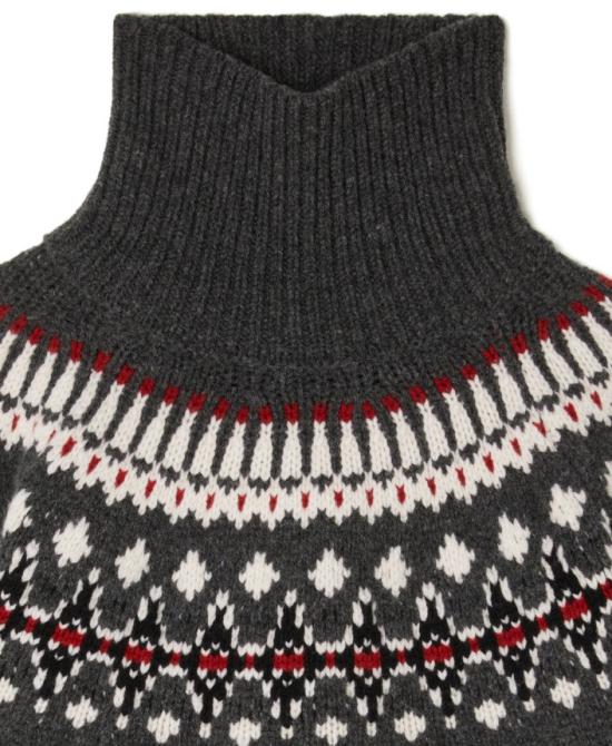 25FW 알라누이 터틀넥 LWHF001E25KNI001 0610 BLACK GREY MULTICOLOR - ALANUI