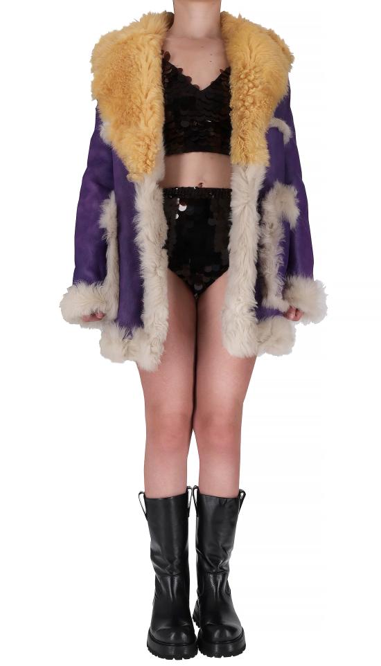 25FW 프라다 코트 56636B1H44 F0RXM VIOLA TALCO SOLEIL