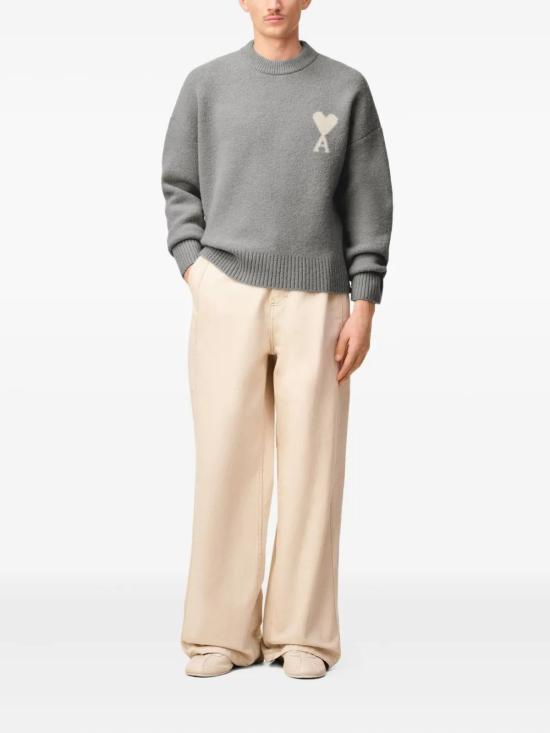 25FW 아미 ADC 크루넥 스웨터 UKS836KN0135 058 GRIS ECRU - AMI