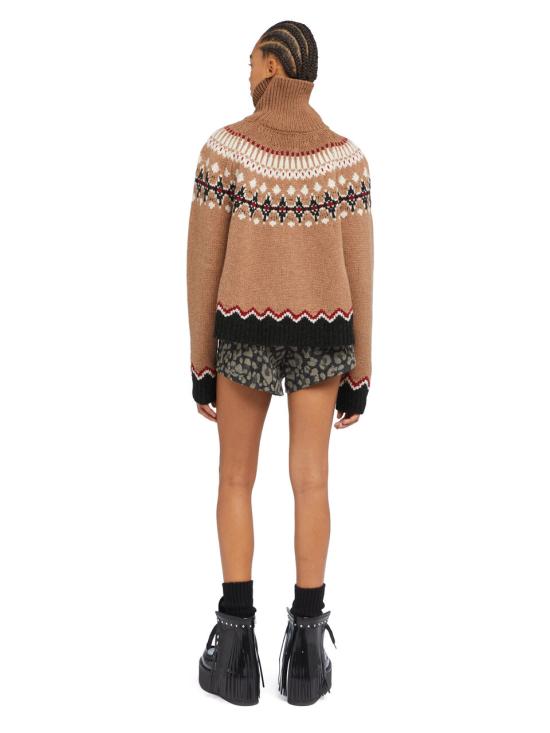 25FW 알라누이 터틀넥 LWHF001E25KNI001 6407 CAMEL MULTICOLOR - ALANUI