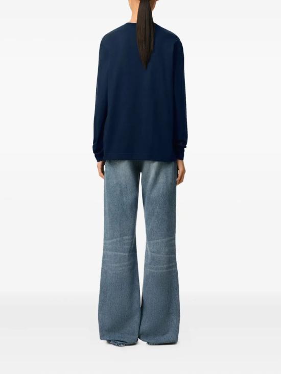 26FW 아미 스몰 하트 로고 롱슬리브 티셔츠 BFUTS235724 430 BLEU NUIT - AMI