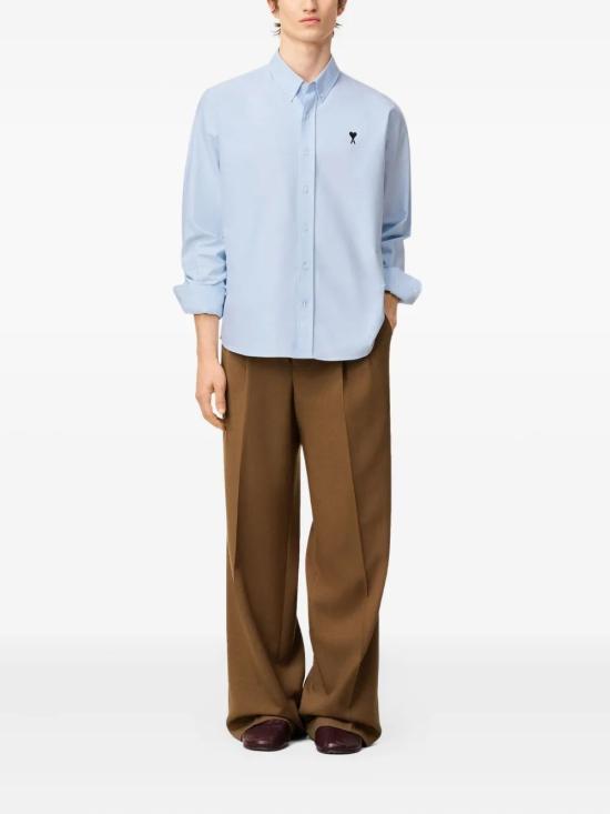 25FW 아미 긴팔 셔츠 HSH763CO0031 450 BLEU CIEL - AMI