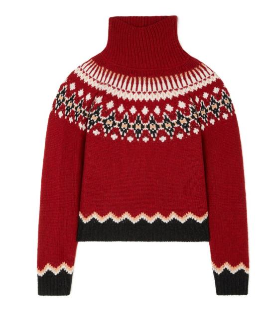 25FW 알라누이 터틀넥 LWHF001E25KNI001 2507 RUBY MULTICOLOR