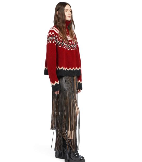 25FW 알라누이 터틀넥 LWHF001E25KNI001 2507 RUBY MULTICOLOR - ALANUI