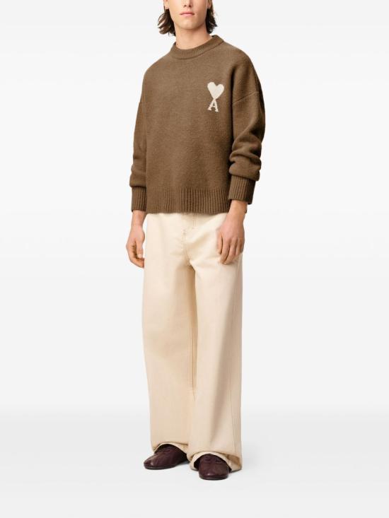 25FW 아미 ADC 크루넥 스웨터 UKS836KN0135 217 NOISETTE ECRU - AMI