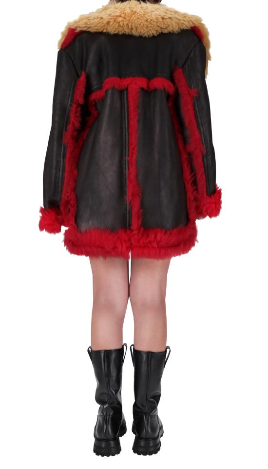 25FW 프라다 코트 56636B1H44 F0RXL NERO ROSSO SOLEIL - PRADA