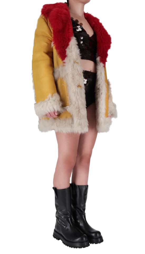 25FW 프라다 코트 56636B1H44 F0RXO SOLEIL TALCO ROSSO - PRADA